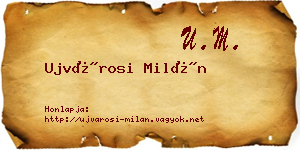Ujvárosi Milán névjegykártya